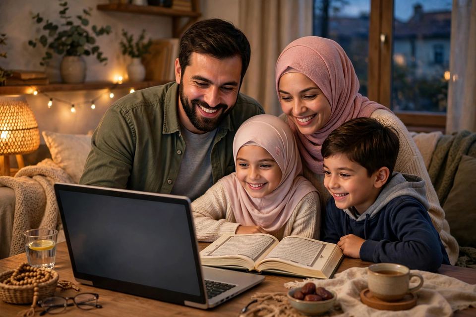 Male Quran tutor teaching an online class, online Quran classes Berlin, Germany